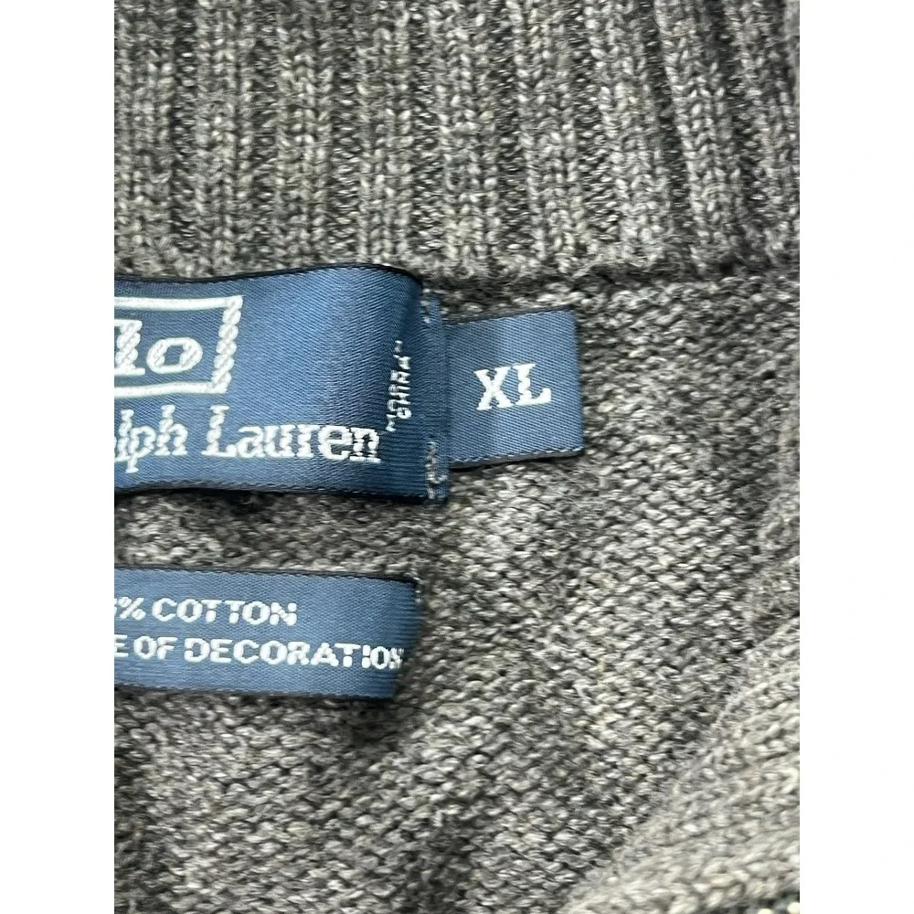 Polo‎ Ralph Lauren 100% Cotton Sweater Exclusive Decoration Gray Size XL